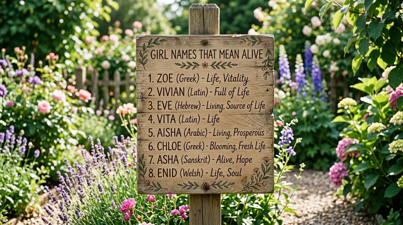 Girl Names That Mean Alive or Life