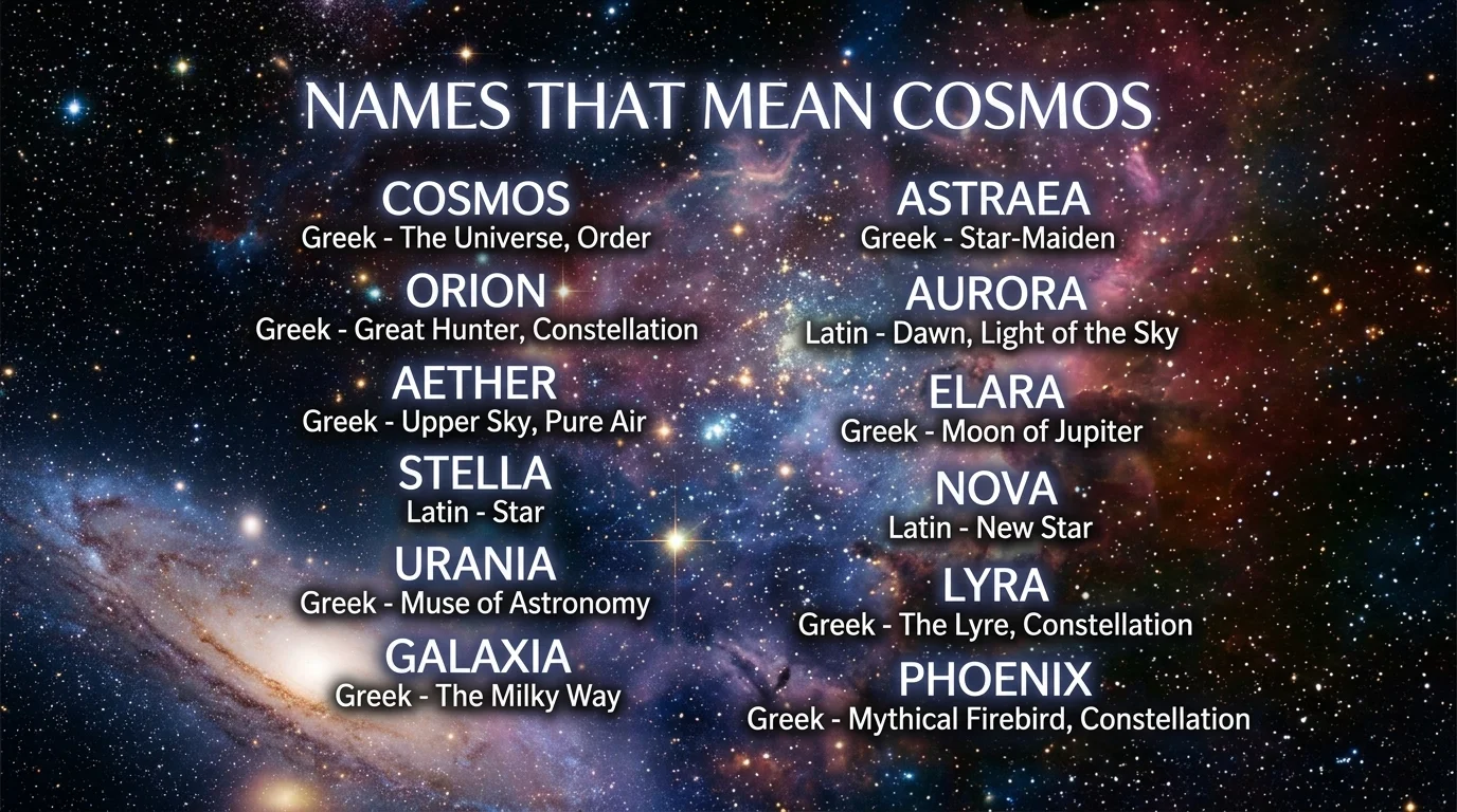 Names That Mean Cosmos or Universe
