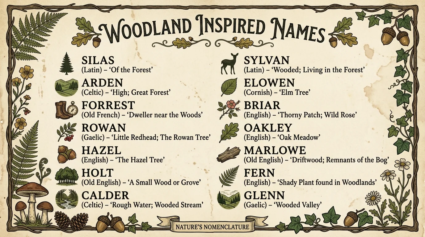 Boy Names That Mean Woodland or Forest