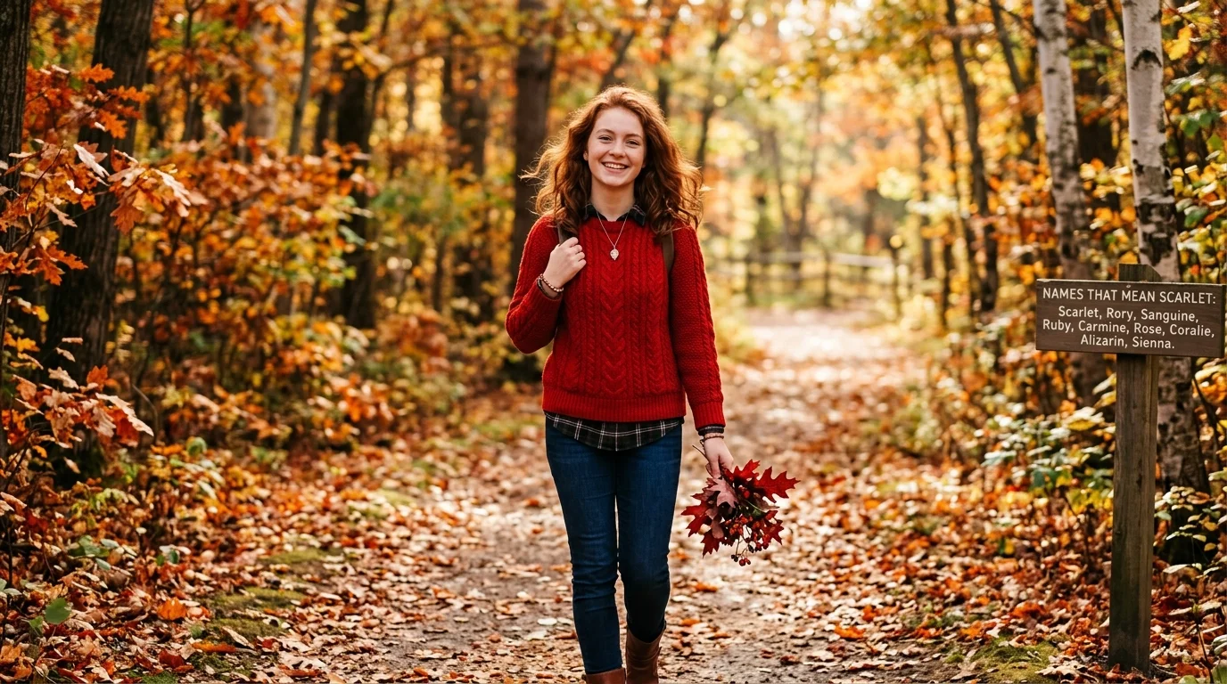 Girl Names That Mean Scarlet or Red