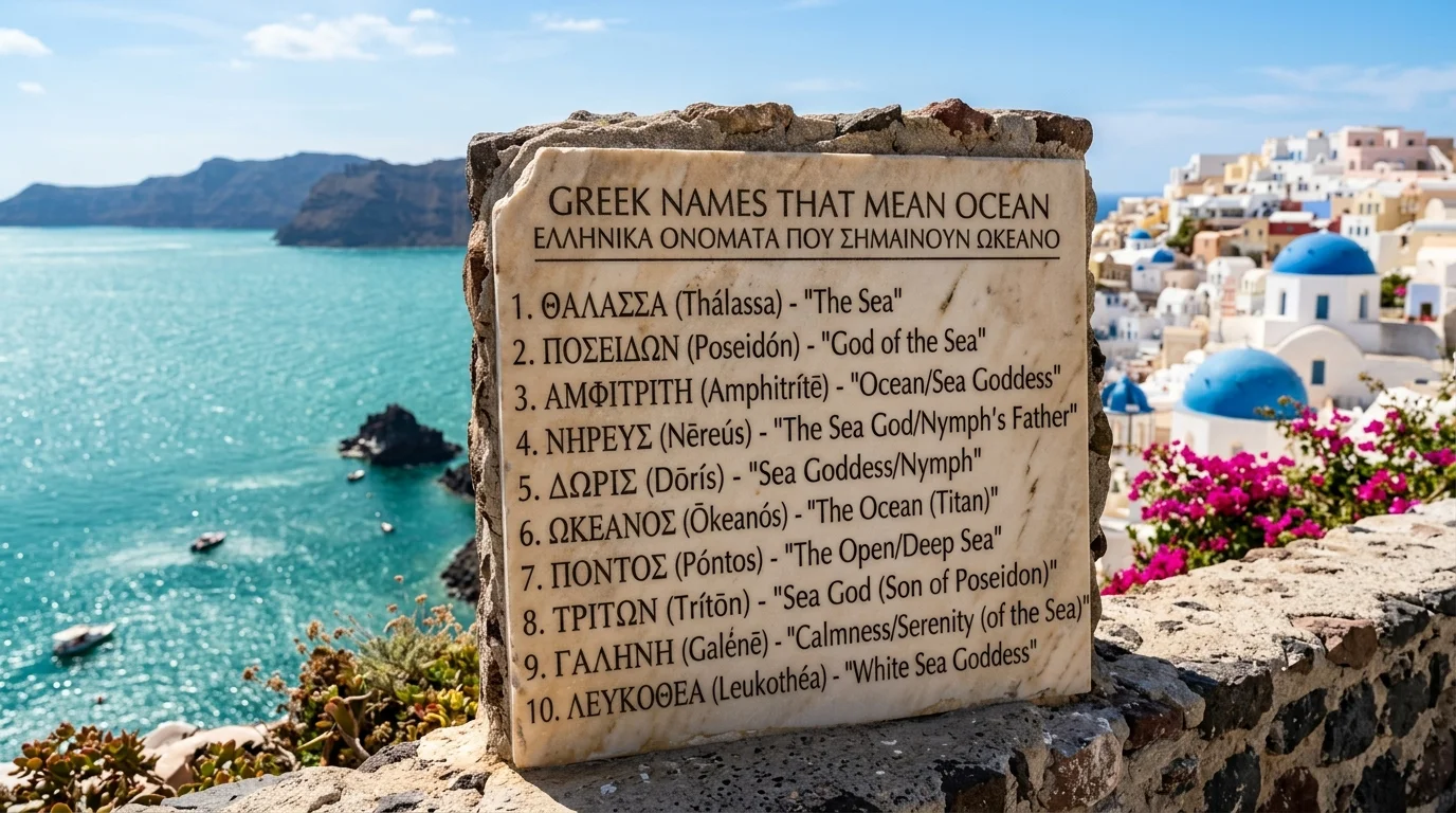Greek Names Inspired by the Open Sea