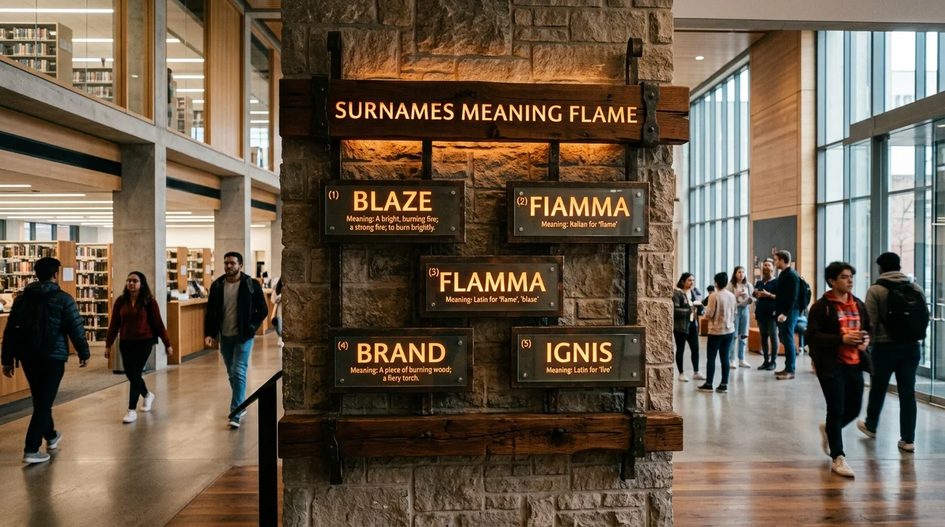 Last Names Inspired by Embers and Sparks