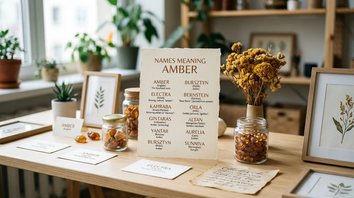 Names That Mean Amber or Are Inspired by Amber