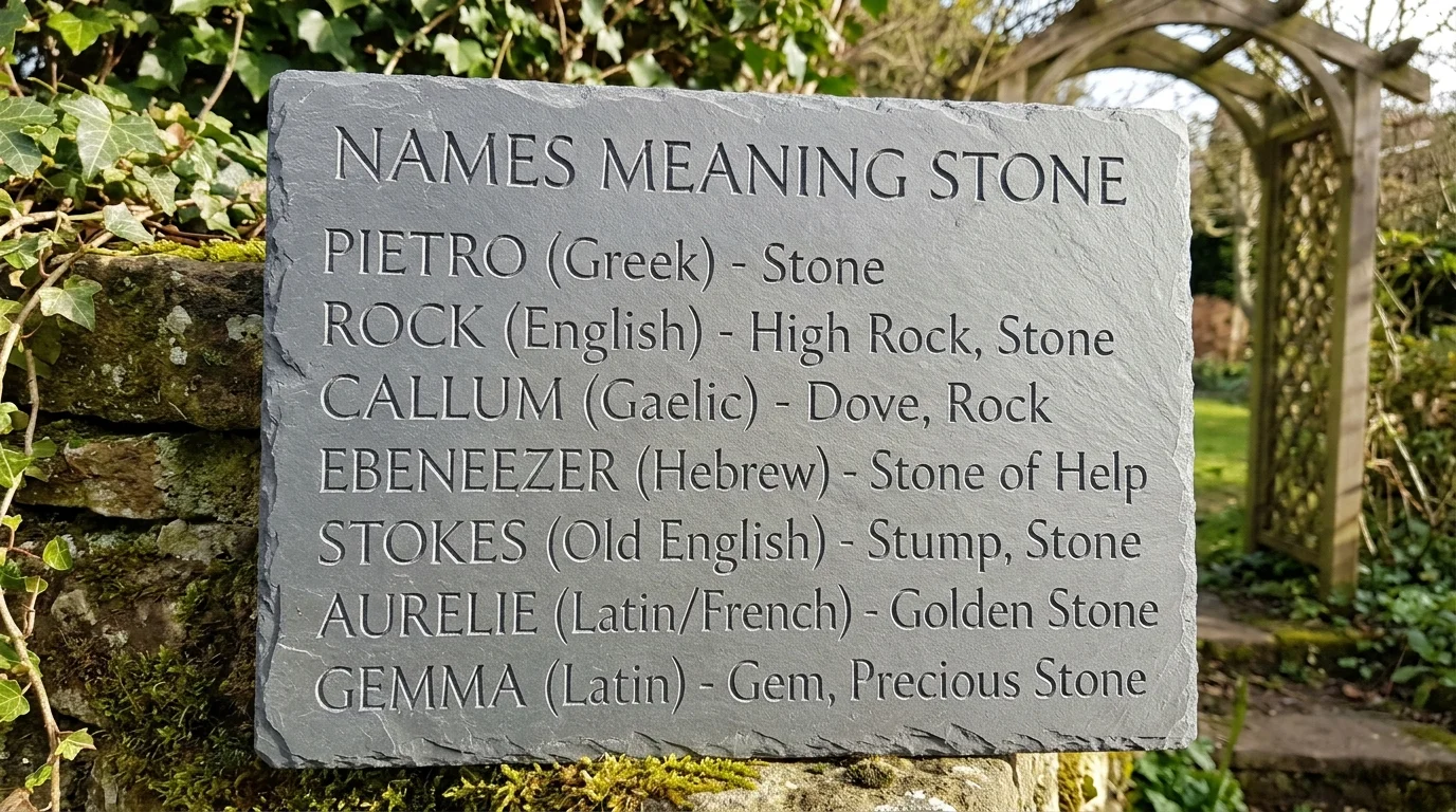 Names That Mean Stone, Rock, or Boulder