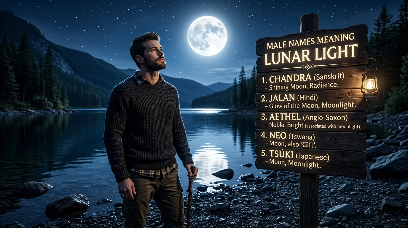 Rare Male Names Inspired by Lunar Light