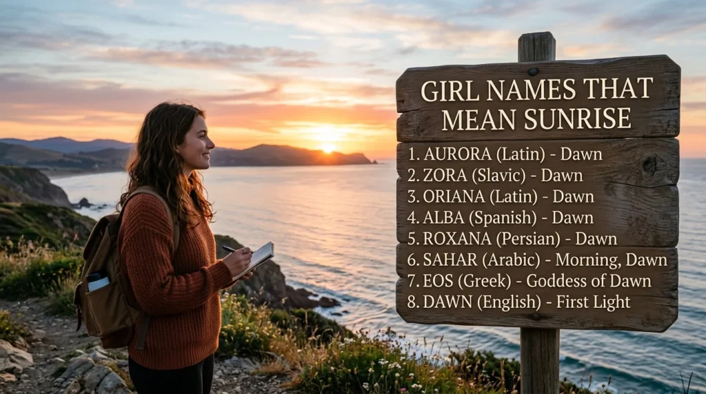 girl names that mean sunrise