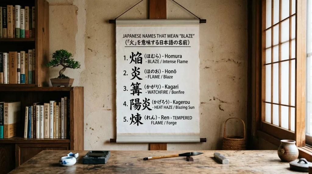 japanese names that mean blaze