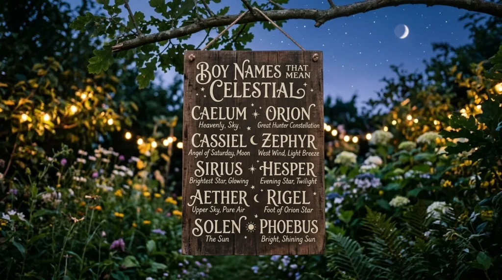 boy names that mean celestial
