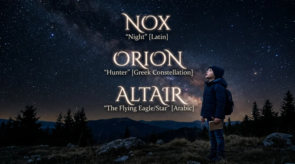 boy names that mean midnight sky