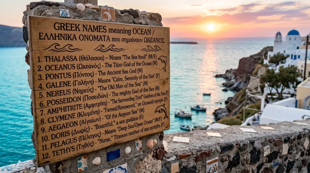 greek names that mean ocean