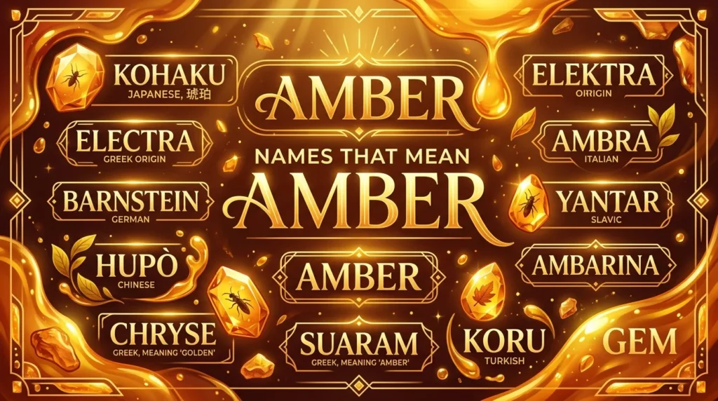 names that mean amber color